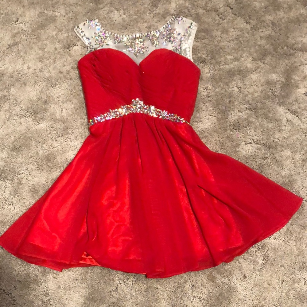 Womens red homecoming dress